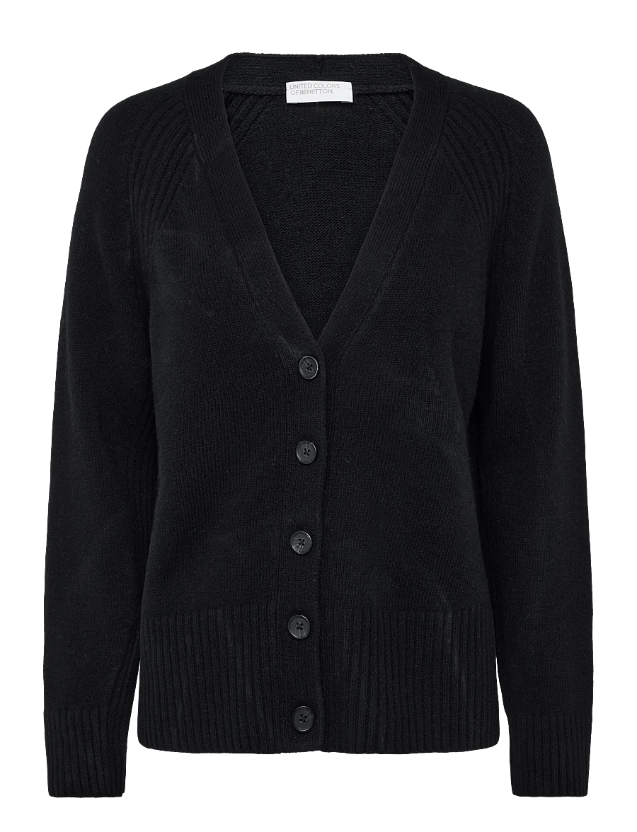 United Colors of Benetton - L/S CARDIGAN - koftor - black - 0