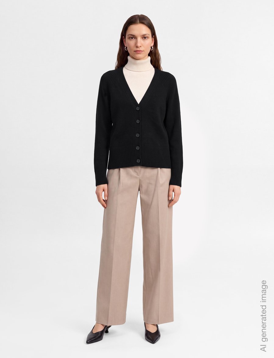 United Colors of Benetton - L/S CARDIGAN - koftor - black - 0
