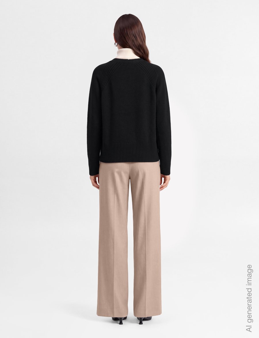 United Colors of Benetton - L/S CARDIGAN - koftor - black - 4
