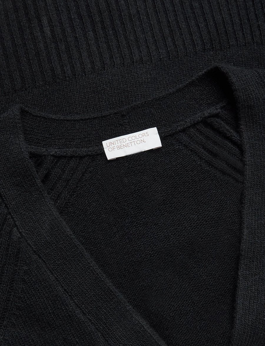 United Colors of Benetton - L/S CARDIGAN - koftor - black - 2