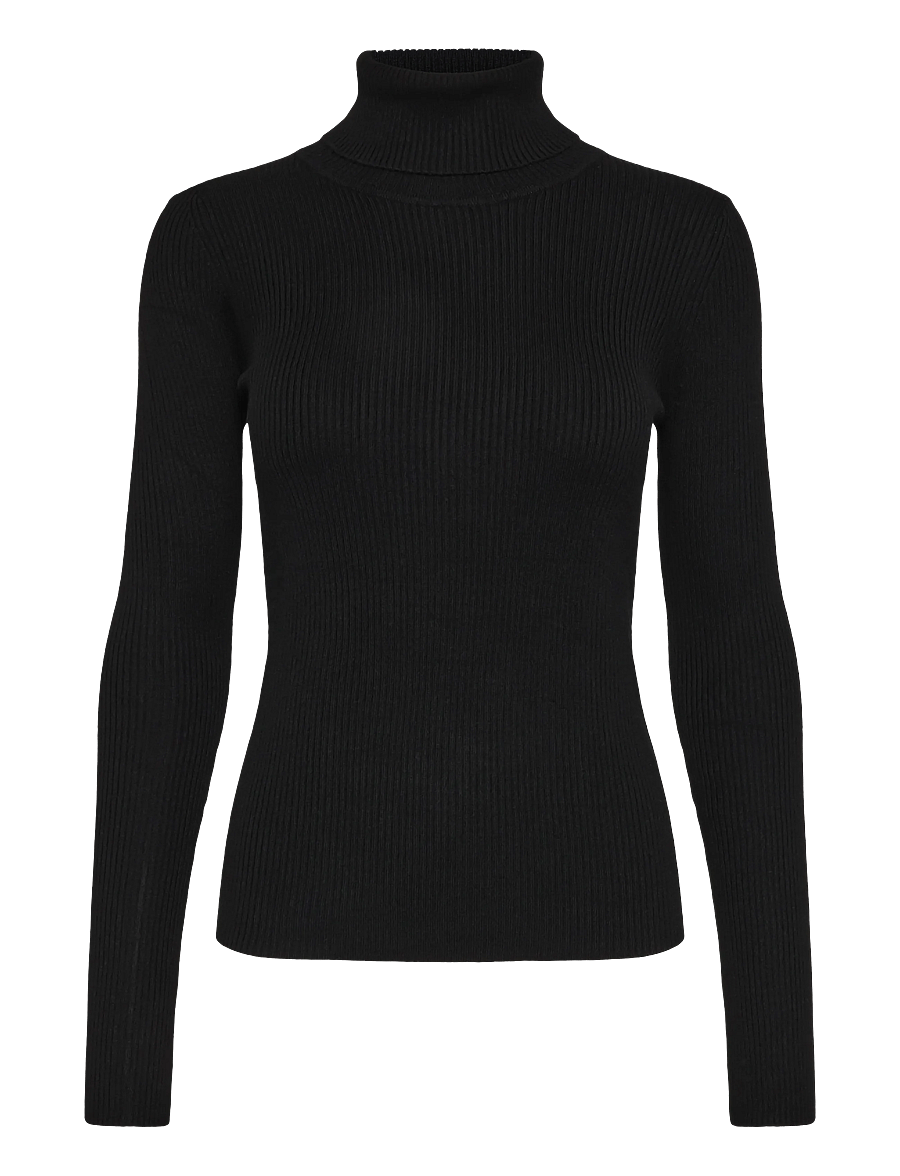 United Colors of Benetton - TURTLE NECK SWEATER - rollkragenpullover - black - 0