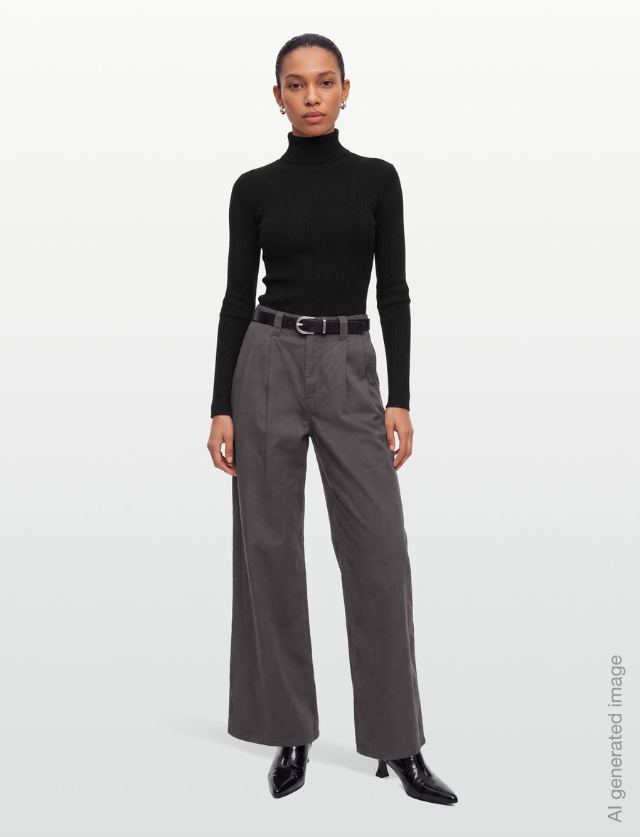 United Colors of Benetton - TURTLE NECK SWEATER - rullekraver - black - 0
