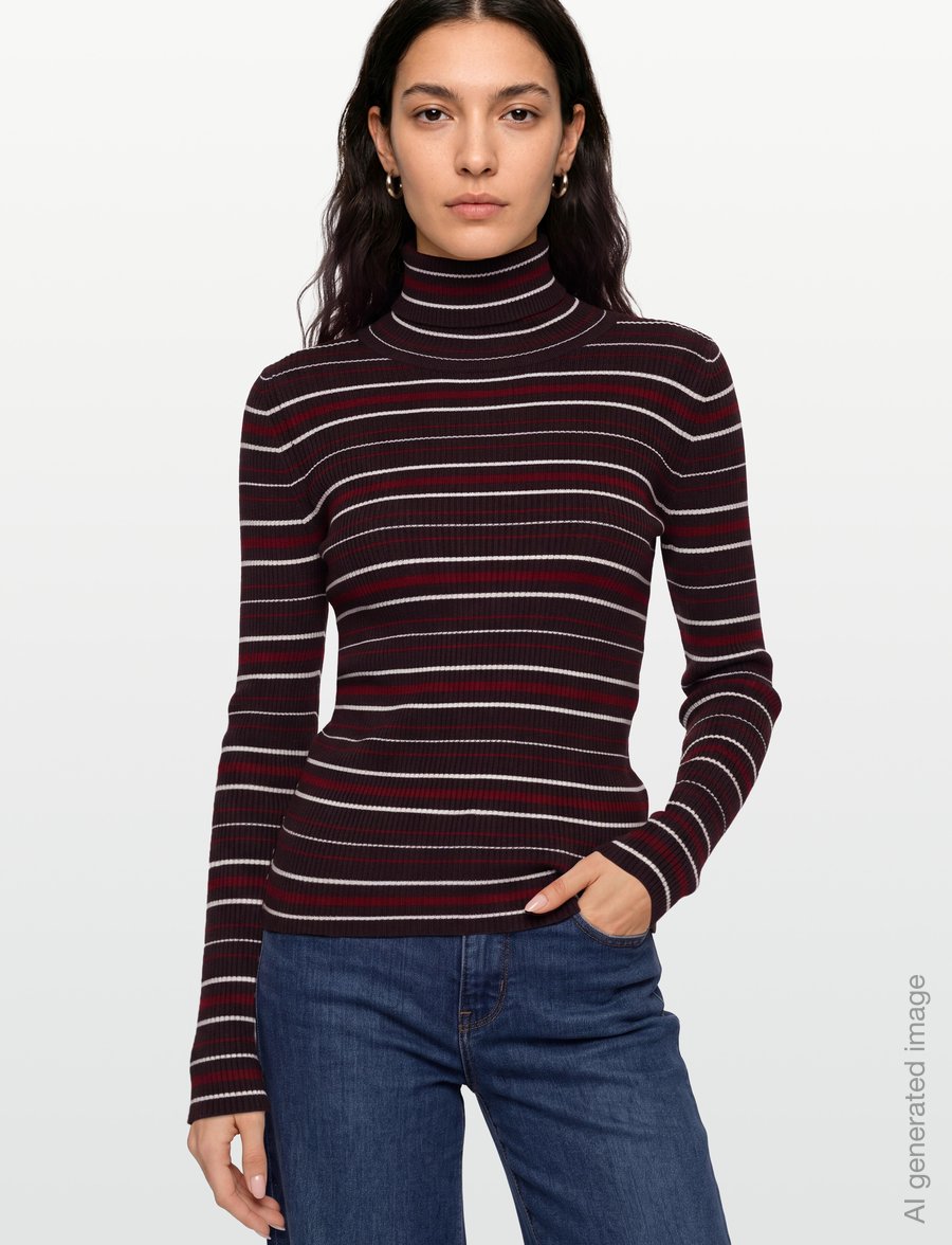 United Colors of Benetton - TURTLE NECK SWEATER - polotröjor - brown - 3