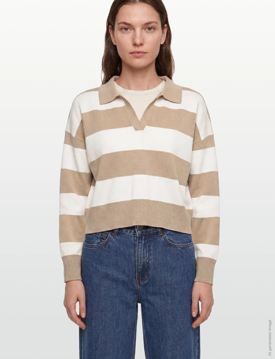 United Colors of Benetton - L/S POLO SHIRT - pullover - beige - 3