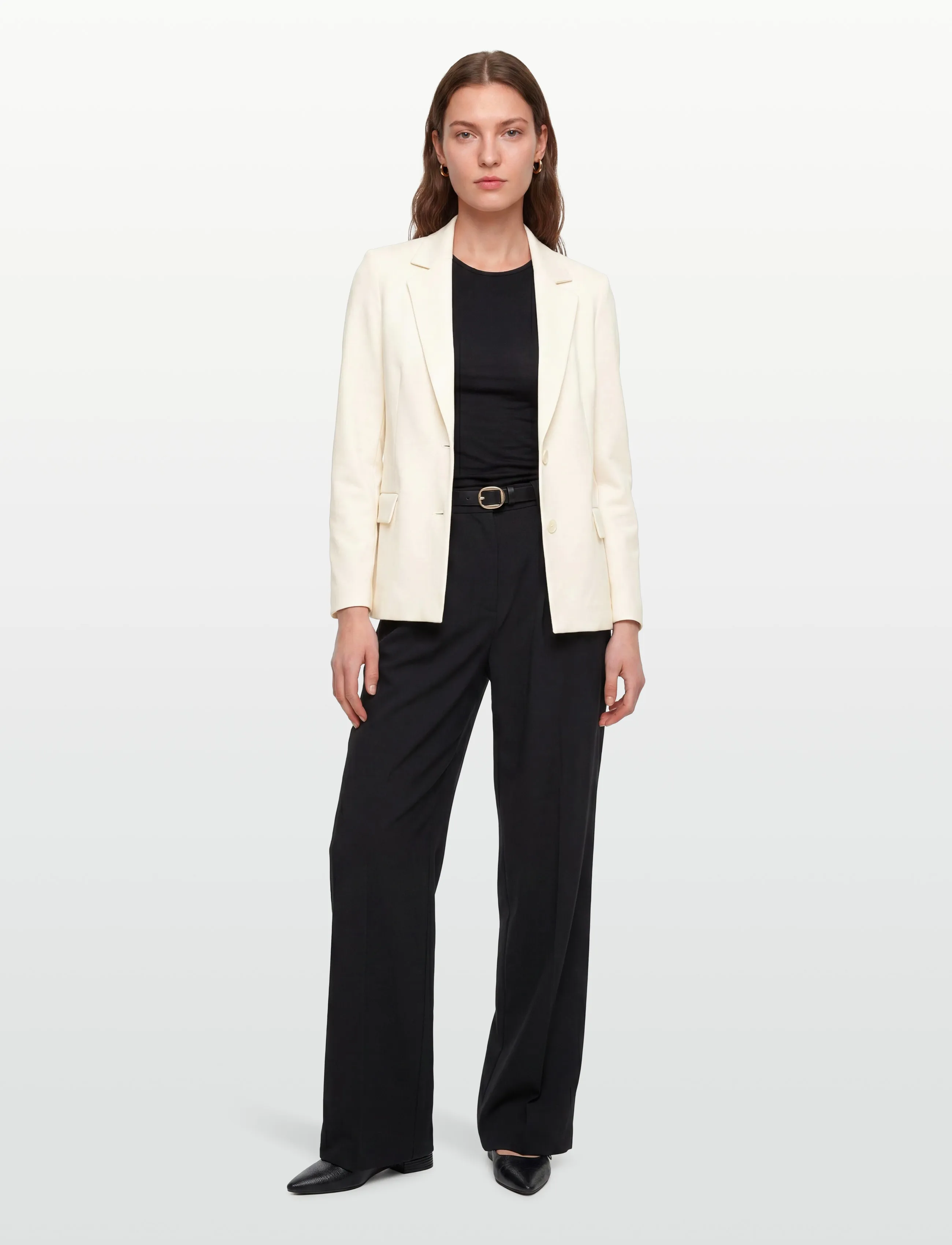 United Colors of Benetton Jacket, Kvinder, Blazer Jakke, Cream, Str: 42