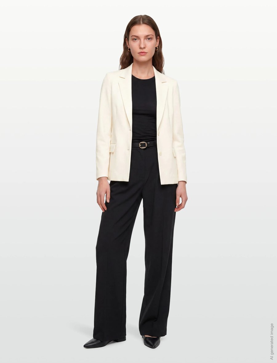 United Colors of Benetton - JACKET - blazers met één knopenrij - white - 0