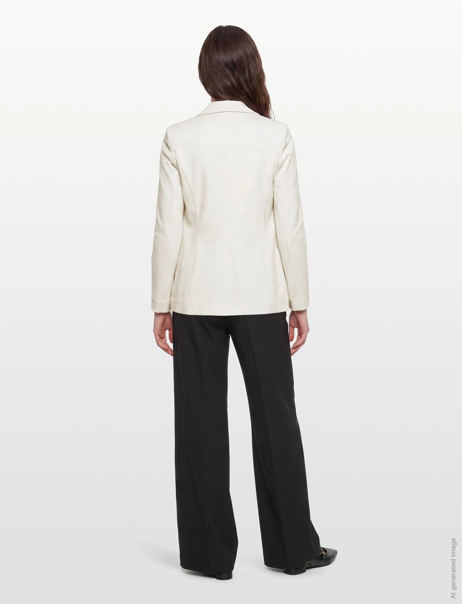 United Colors of Benetton - JACKET - blazers met één knopenrij - white - 4