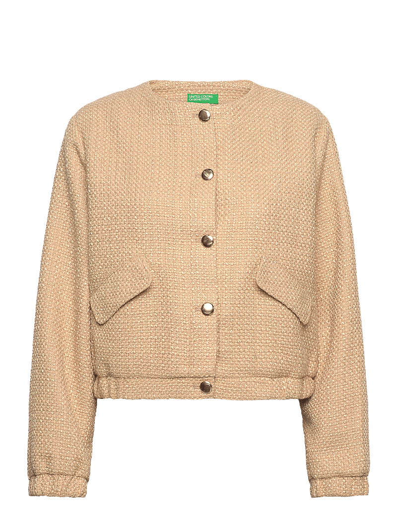 United Colors of Benetton - JACKET - boucles - beige - 0