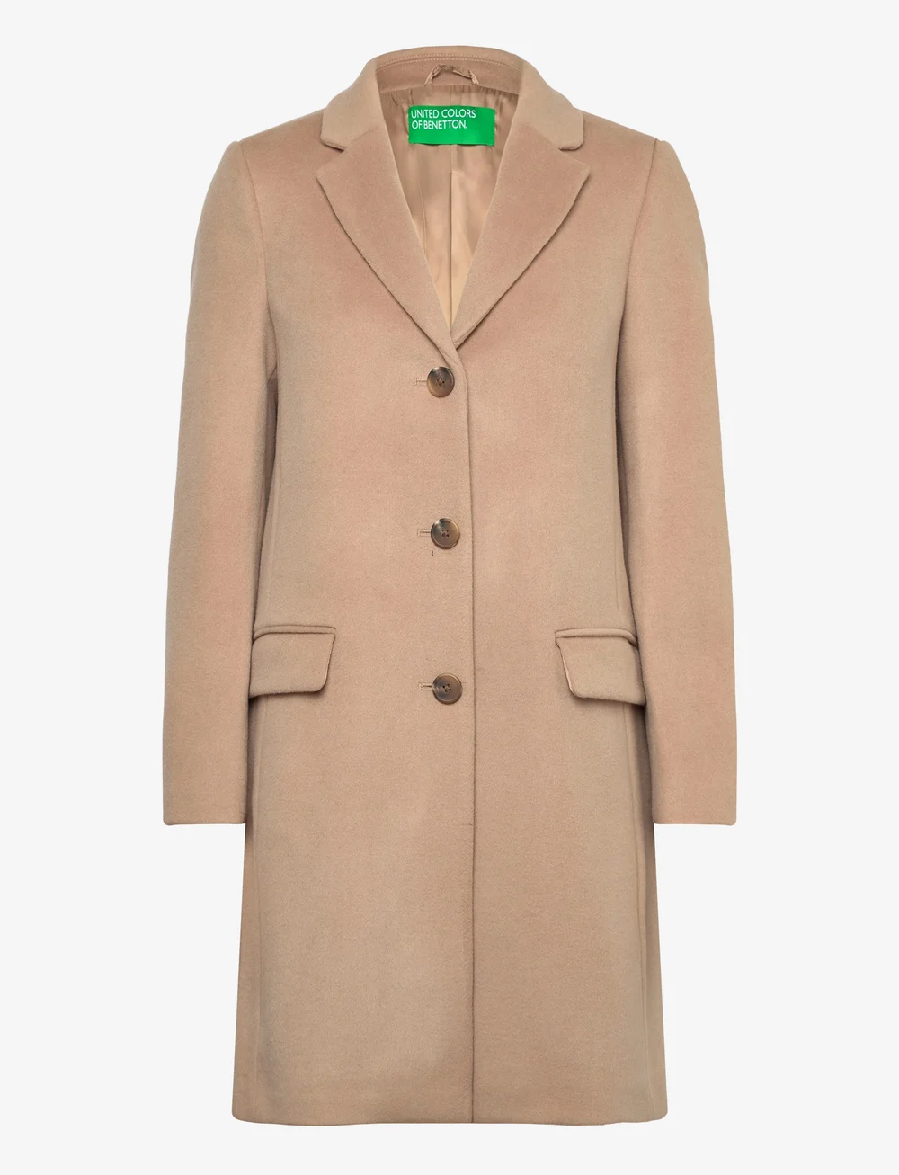 United Colors of Benetton - COAT - wollmäntel - beige - 0