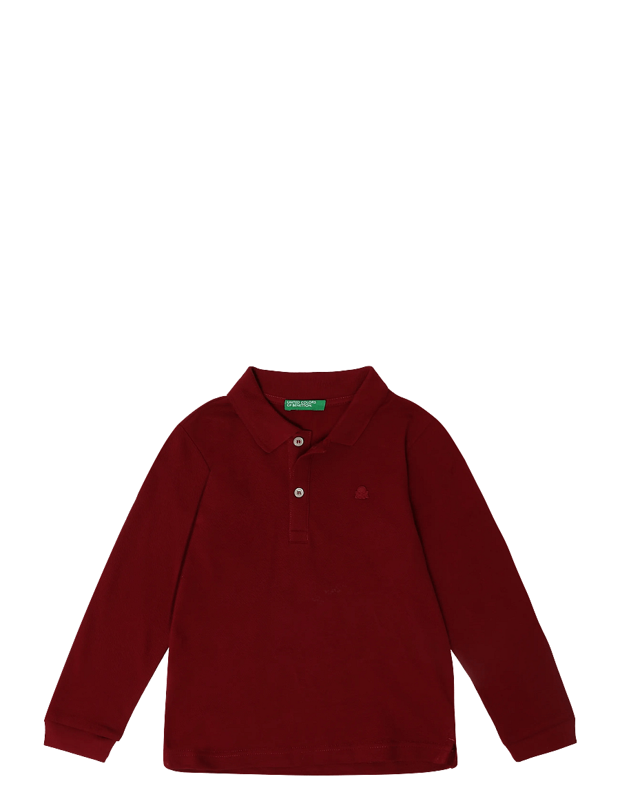 United Colors of Benetton - L/S POLO SHIRT - långärmade pikéer - red - 0