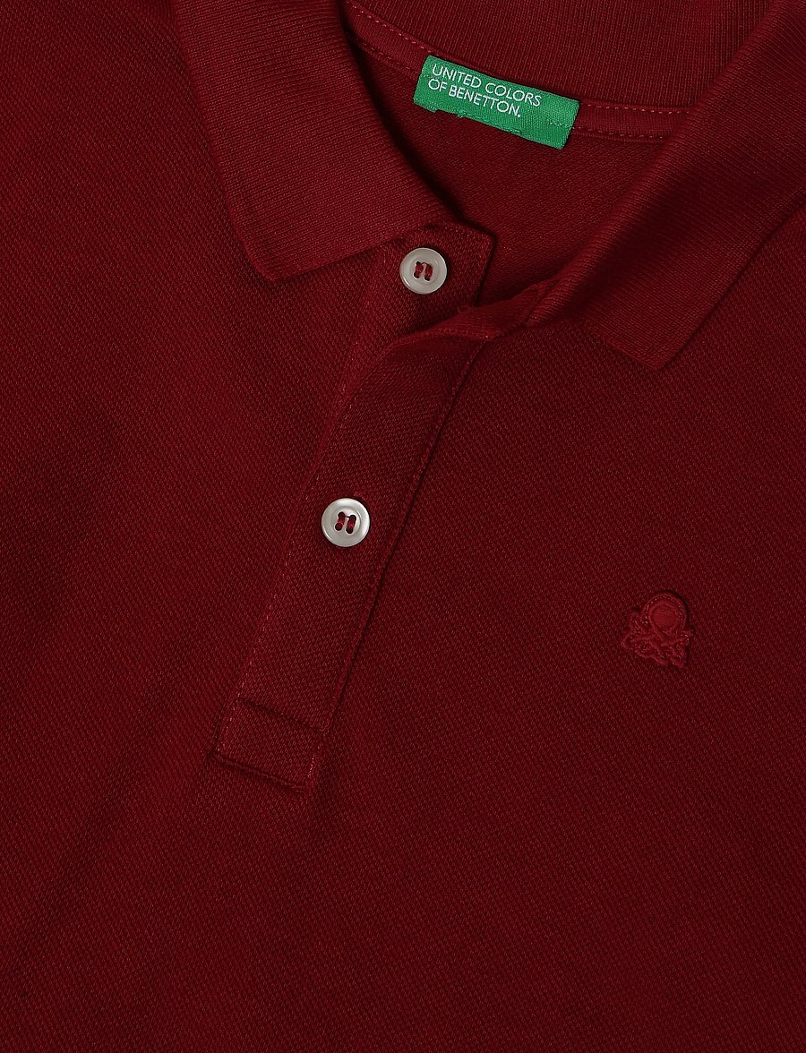 United Colors of Benetton - L/S POLO SHIRT - långärmade pikéer - red - 2
