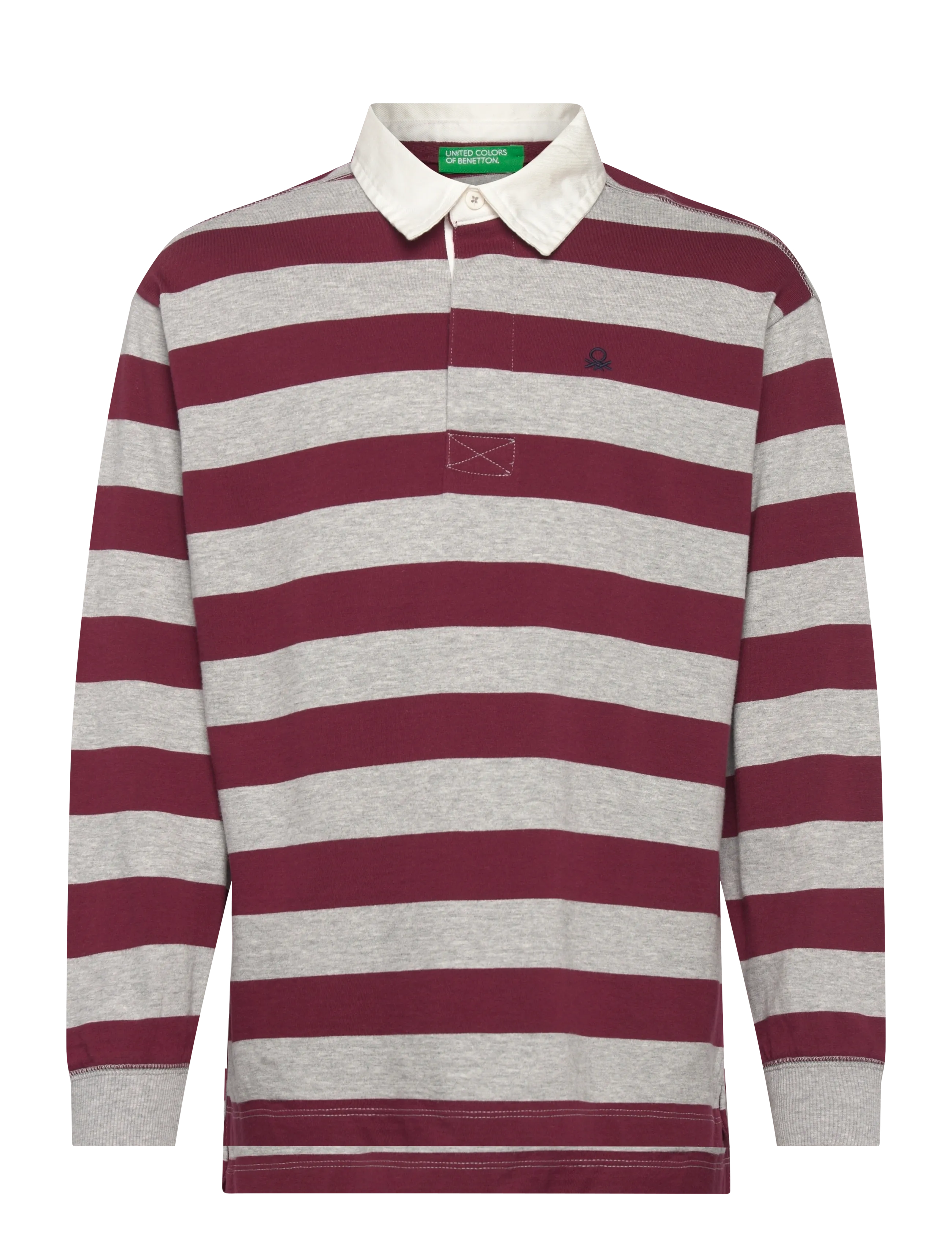United Colors of Benetton L/S Polo Shirt, 140, Burgundy, Polo Skjorter > Langærmede Polo Shirts, Børn