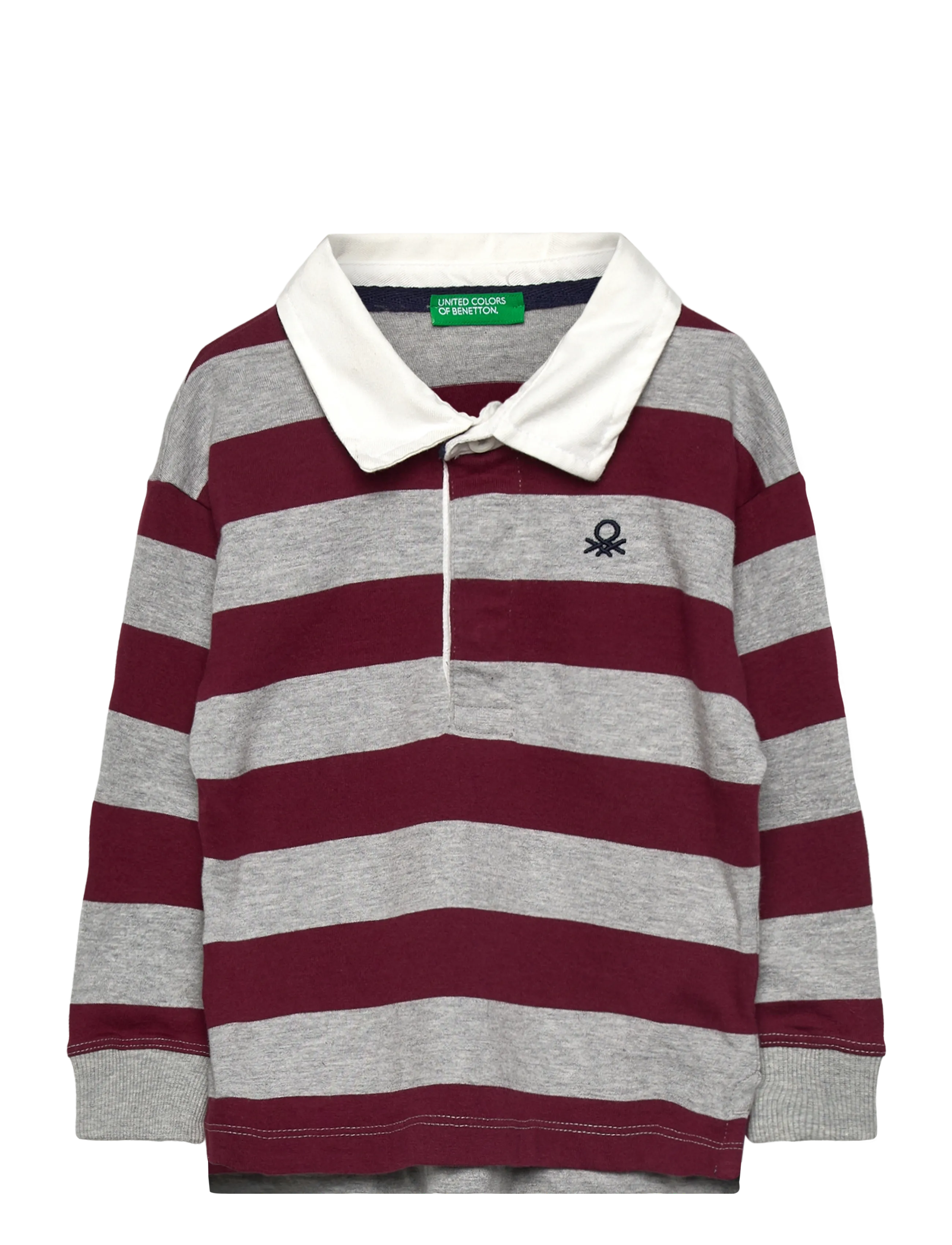 United Colors of Benetton L/S Polo Shirt, 104, Grey, Polo Skjorter > Langærmede Polo Shirts, Børn