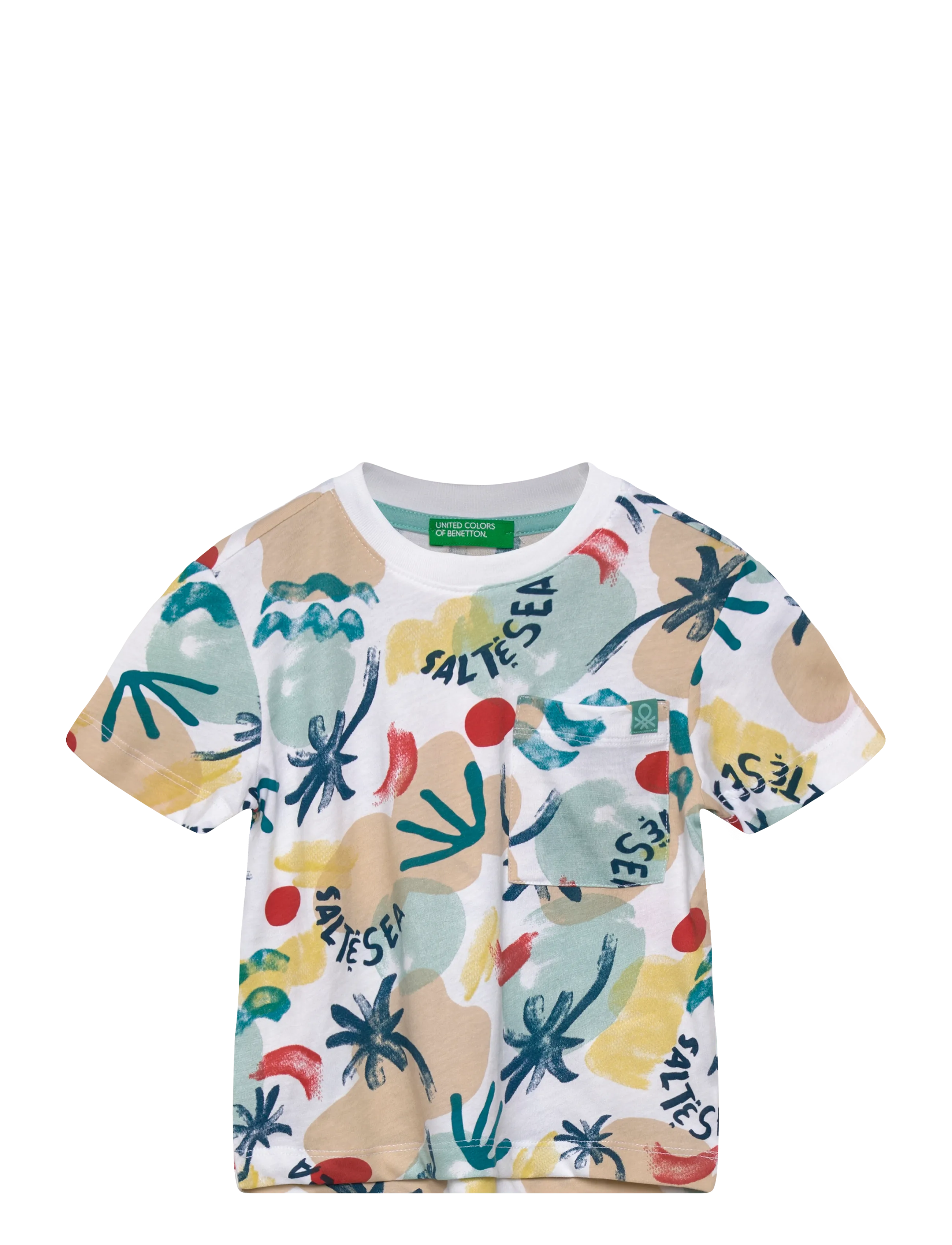 United Colors of Benetton T-SHIRT - Oberteile & T-Shirts - WHITE / white