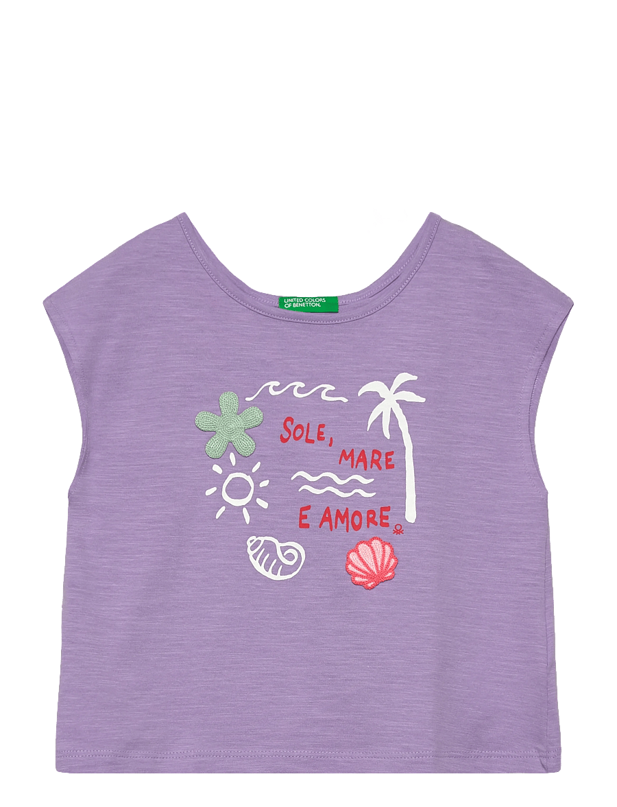United Colors of Benetton - T-SHIRT - t-shirts à manches courtes - violet - 0