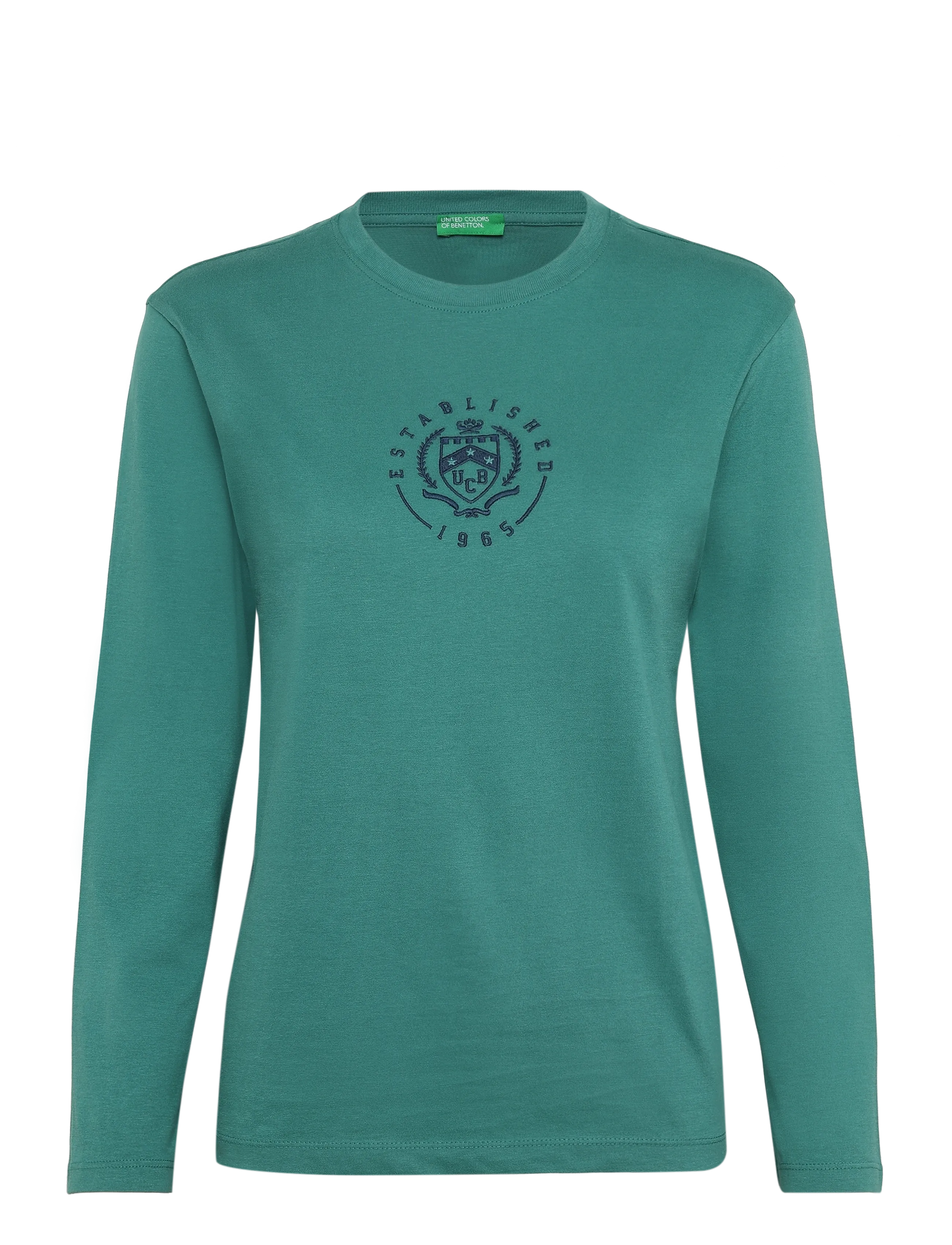 United Colors of Benetton T-SHIRT L/S - Back to school - GREEN / green
