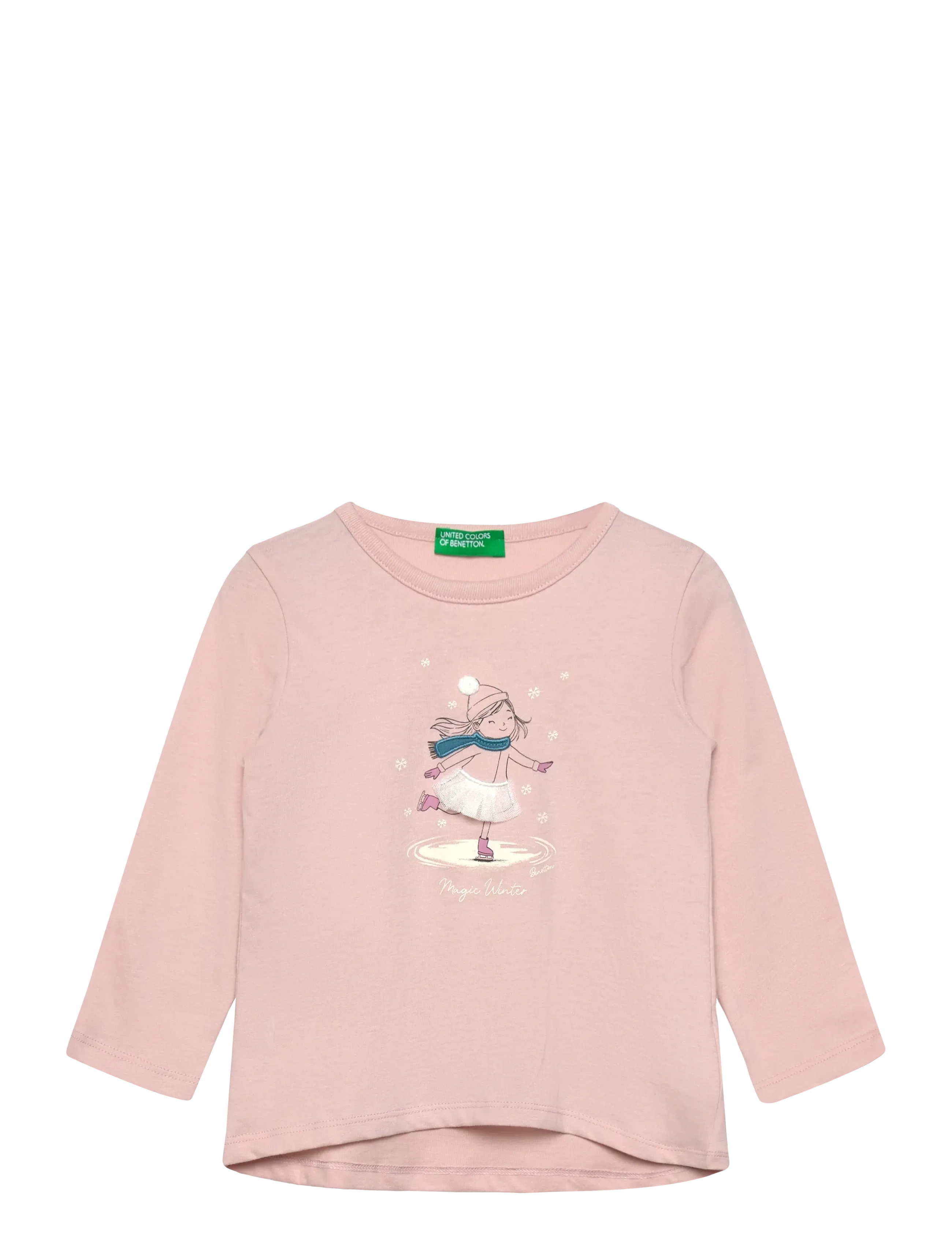 United Colors of Benetton T-Shirt L/S, 82, Pink, T-Shirts > Langærmede T-shirts, Børn