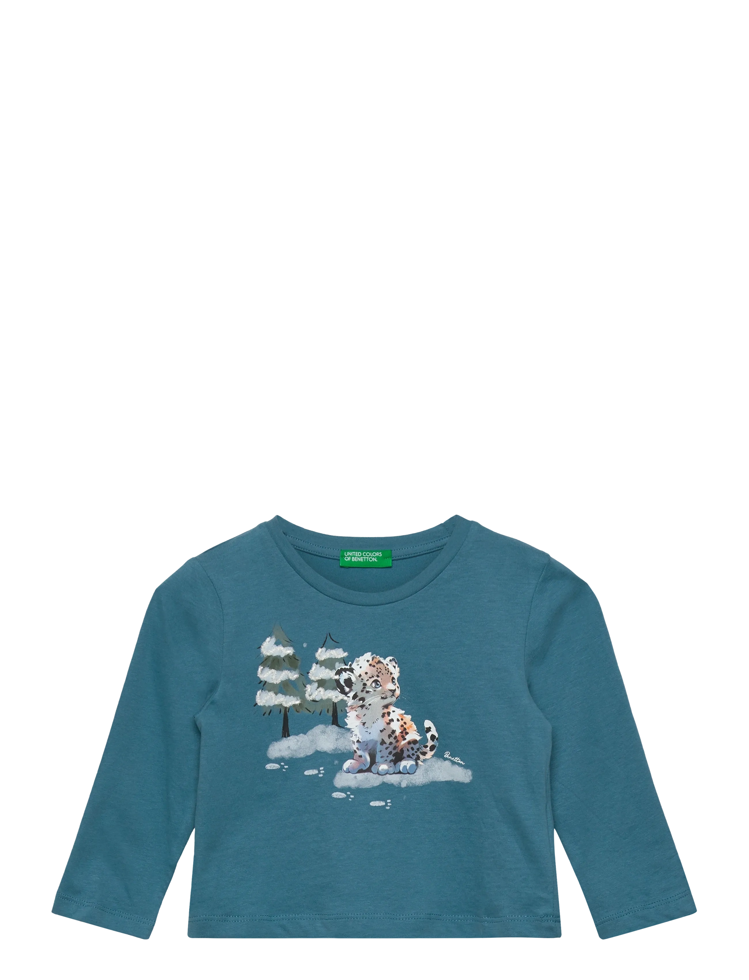 United Colors of Benetton T-Shirt L/S, 82, Blue, T-Shirts > Langærmede T-shirts, Børn