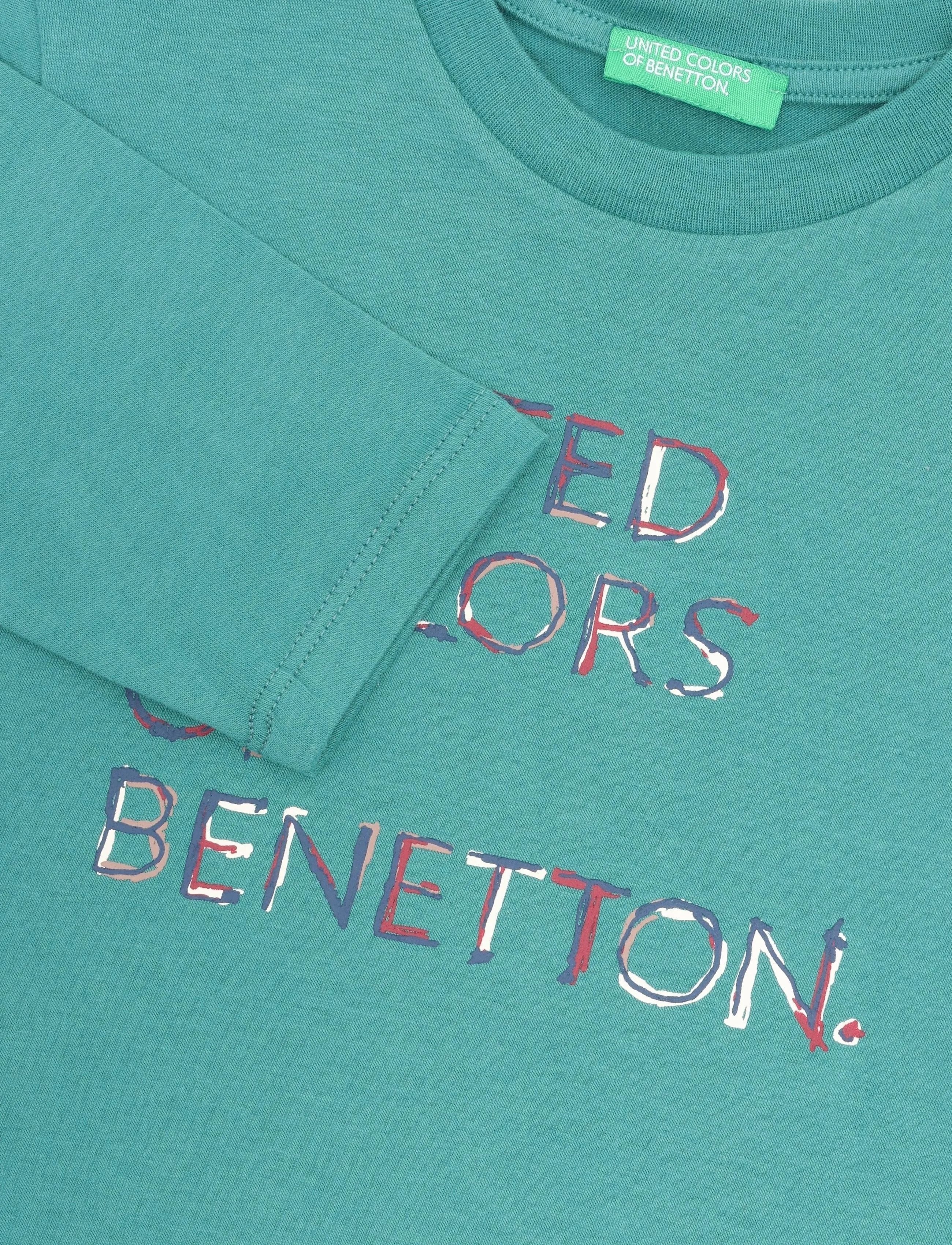 United Colors of Benetton - T-SHIRT L/S - långärmade t-shirts - green - 2