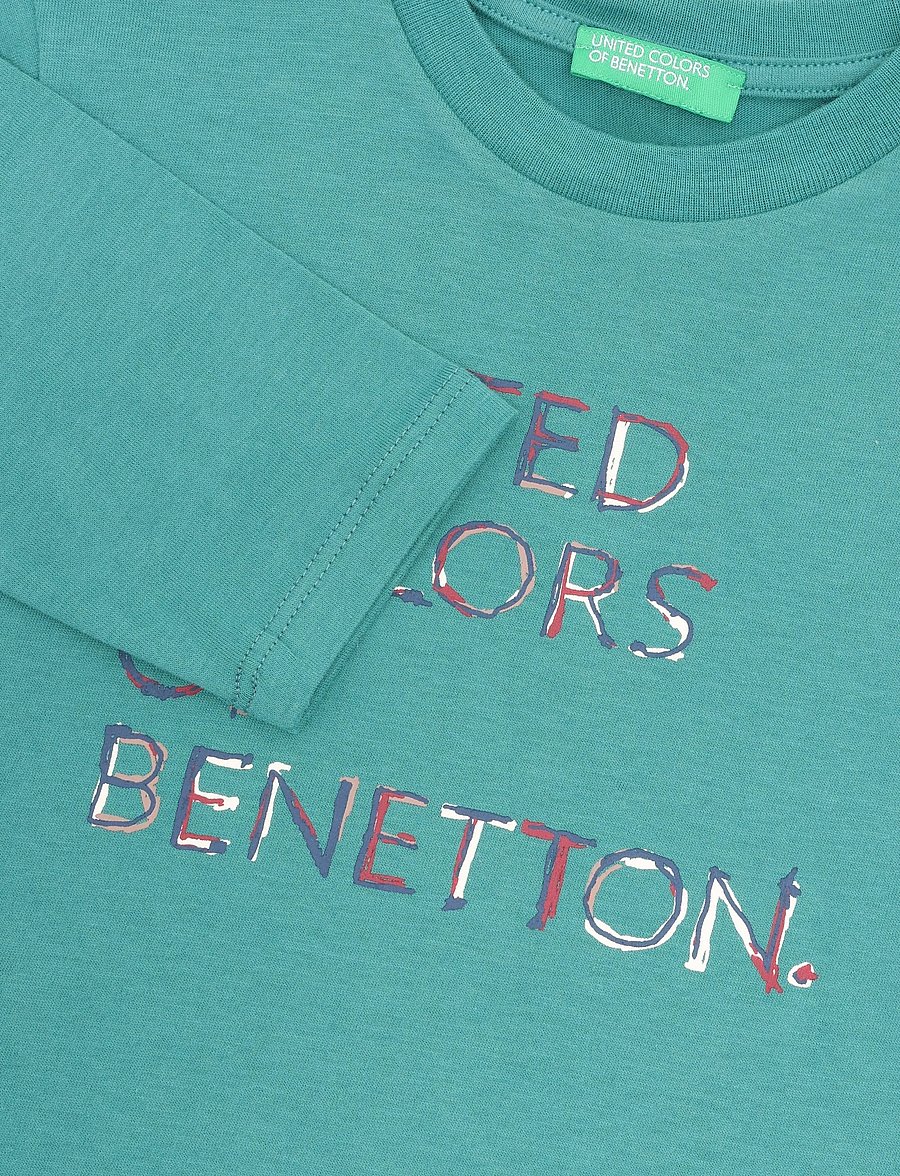 United Colors of Benetton - T-SHIRT L/S - långärmade t-shirts - green - 2