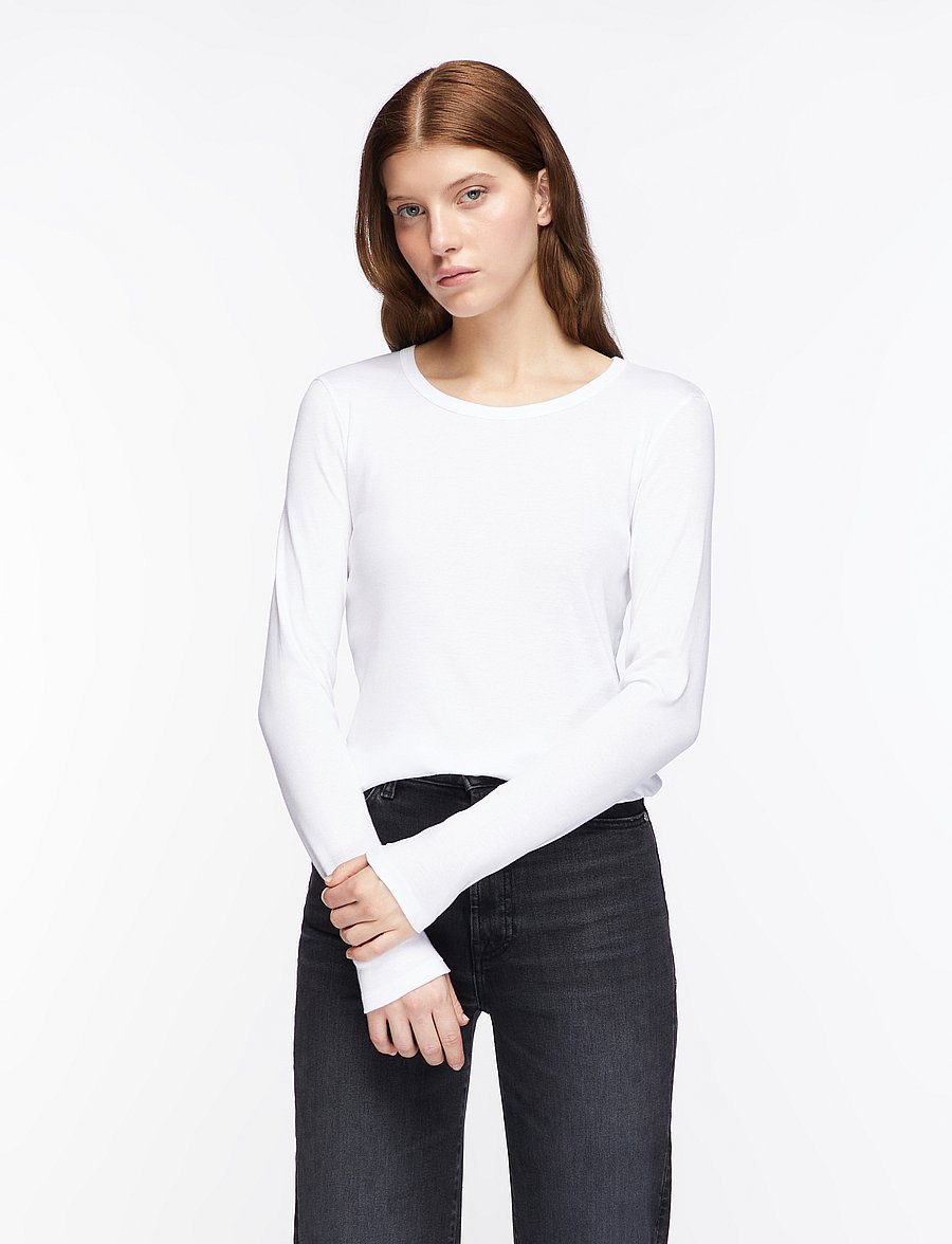 United Colors of Benetton - T-SHIRT L/S - långärmade toppar - white - 0