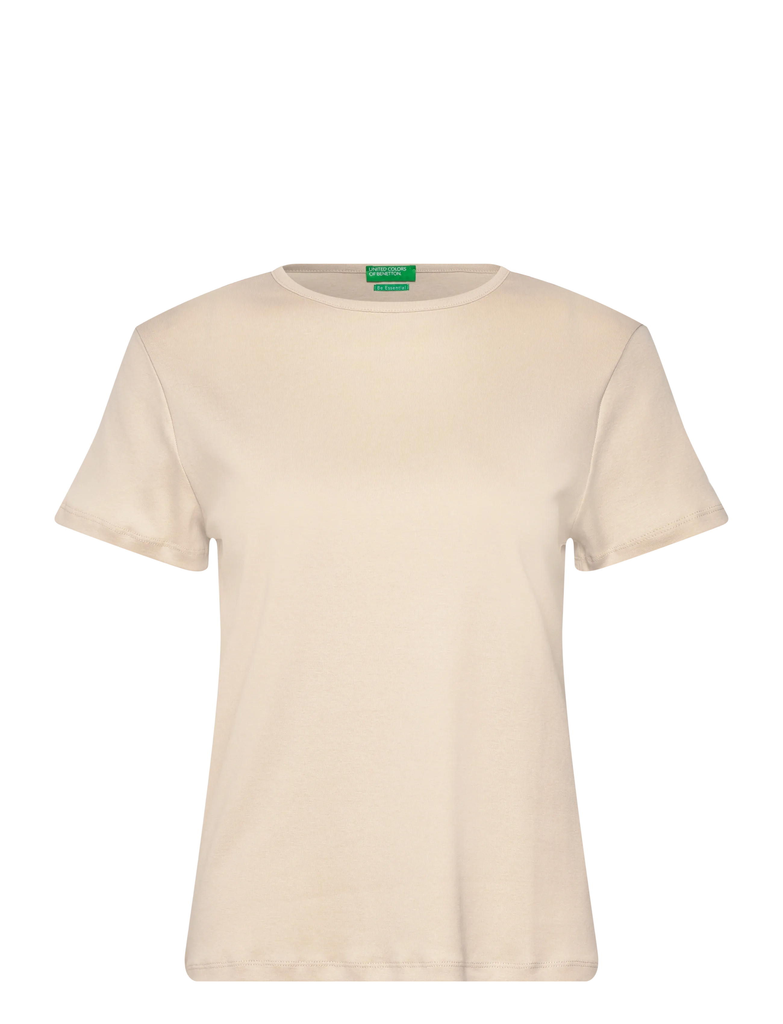 United Colors of Benetton T-SHIRT - Riided - BEIGE / cream