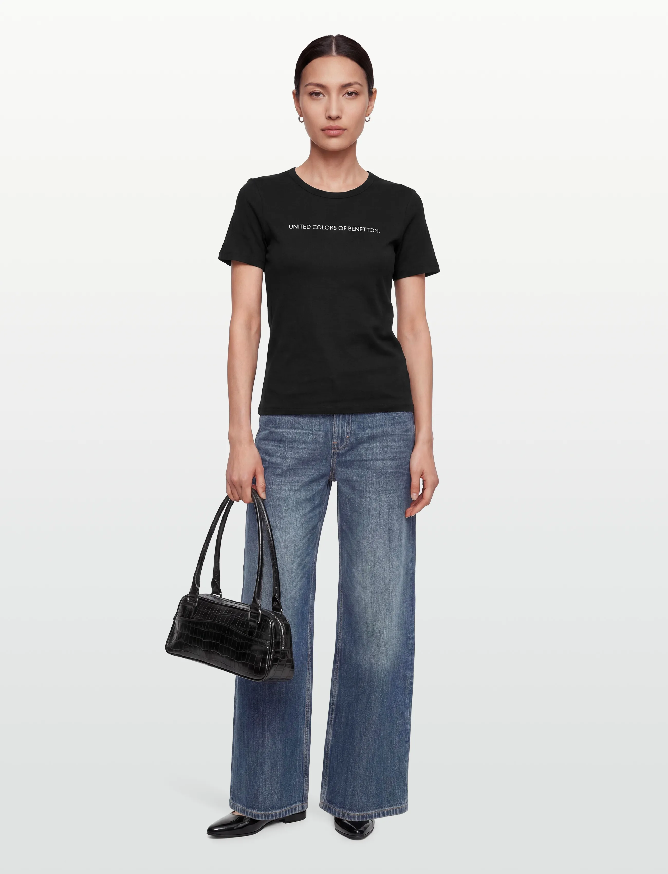 United Colors of Benetton T-SHIRT - T-Shirts & Tops - BLACK / black