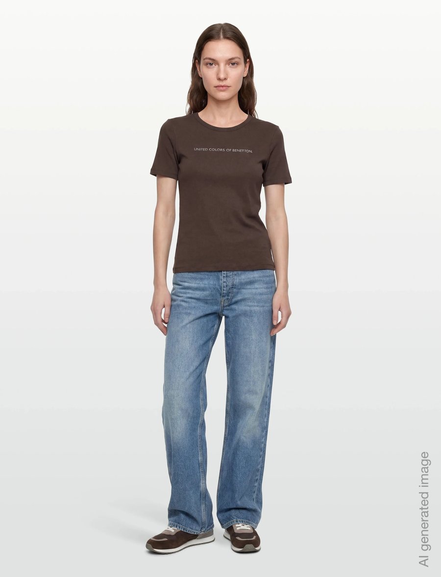 United Colors of Benetton - T-SHIRT - t-shirts - brown - 0