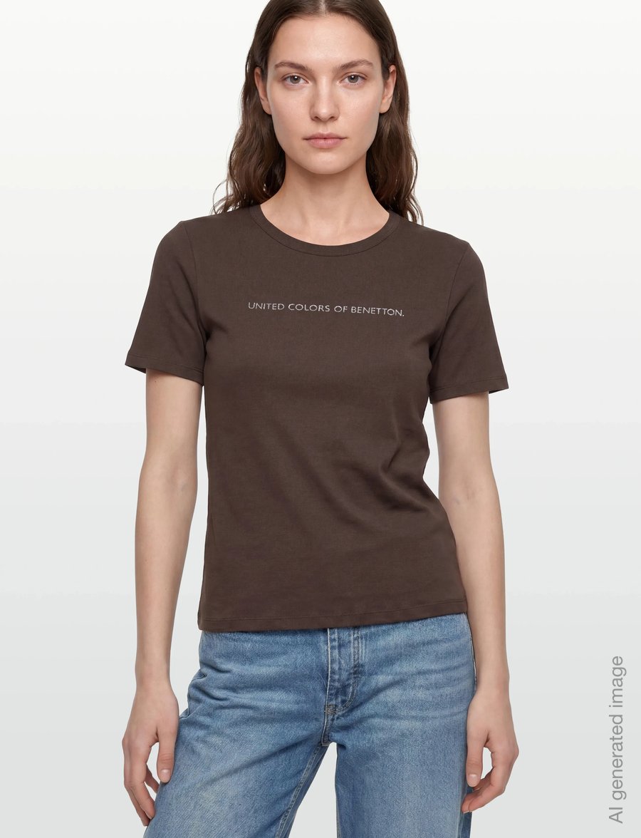 United Colors of Benetton - T-SHIRT - t-shirts - brown - 3
