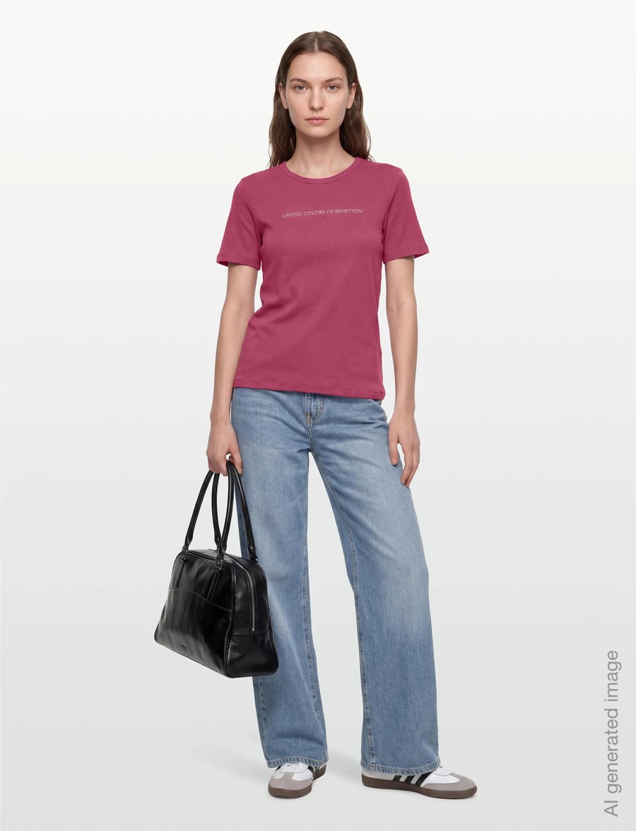 United Colors of Benetton - T-SHIRT - t-shirts - pink - 0