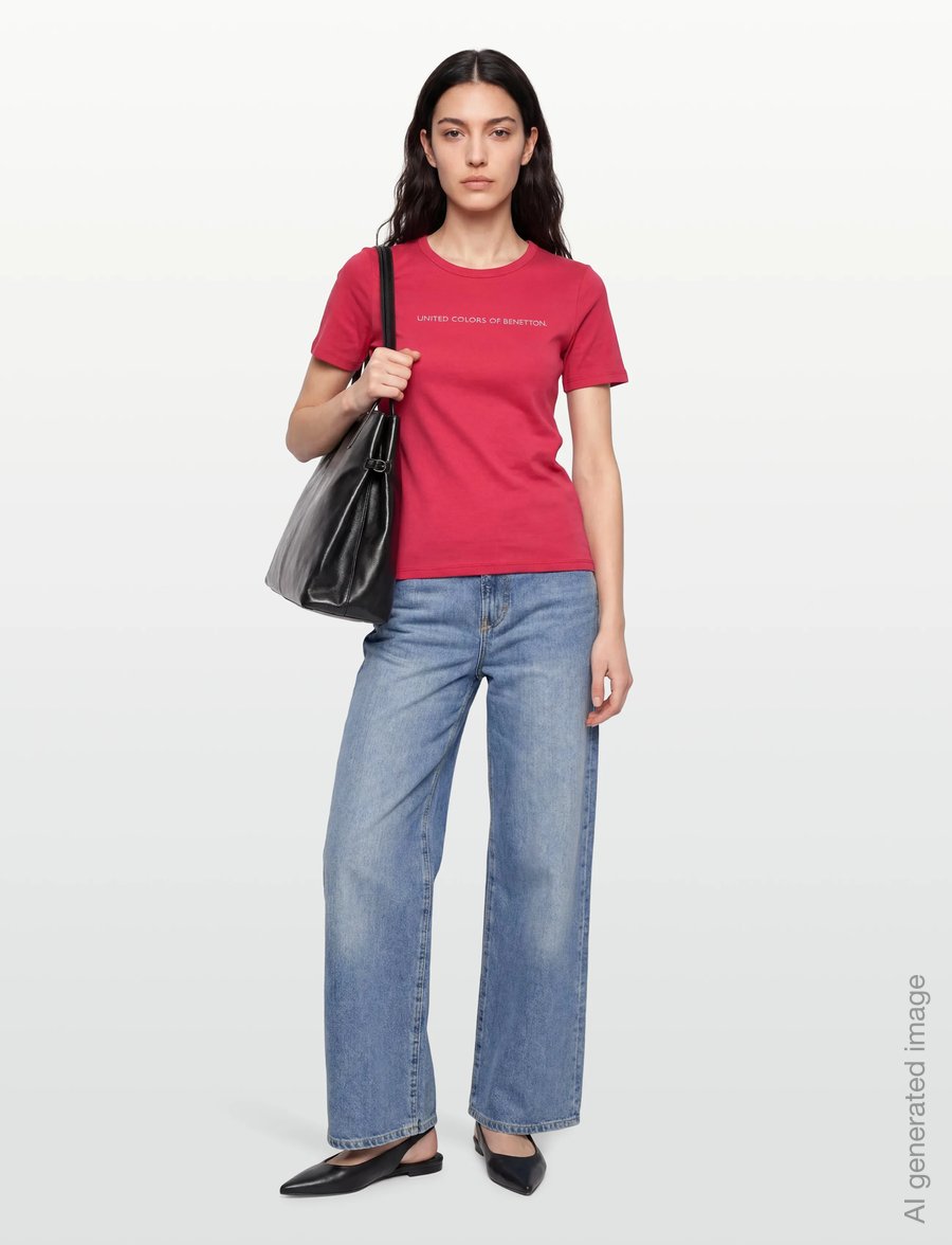 United Colors of Benetton - T-SHIRT - t-shirts - red - 0