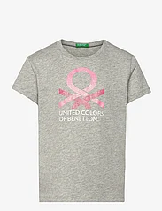 United Colors of Benetton - T-SHIRT - kortärmade t-shirts - medium melange grey - 0