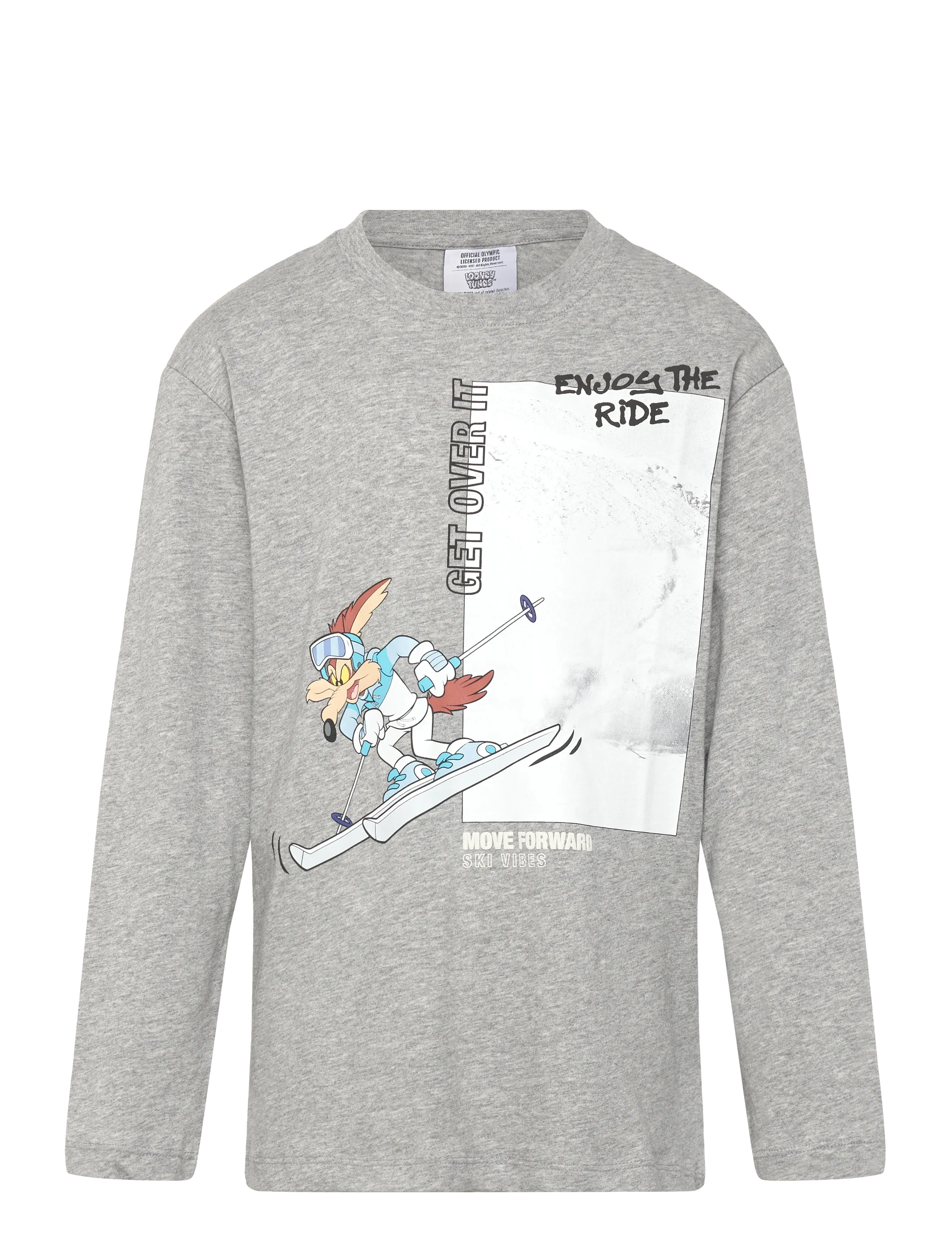 United Colors of Benetton T-Shirt L/S, 130, Grey, T-Shirts > Langærmede T-shirts, Børn