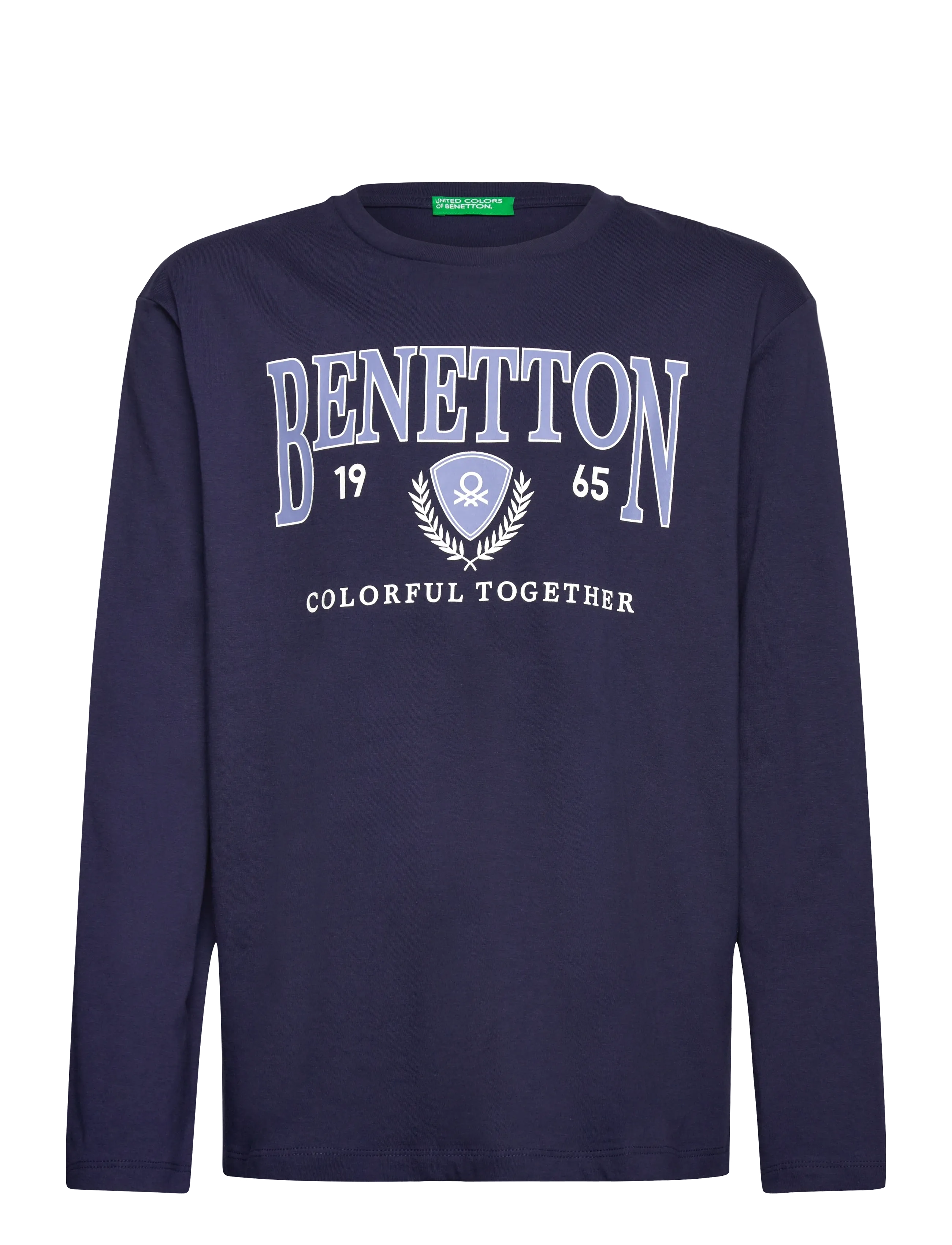 United Colors of Benetton T-Shirt L/S, 130, Navy, T-Shirts > Langærmede T-shirts, Børn