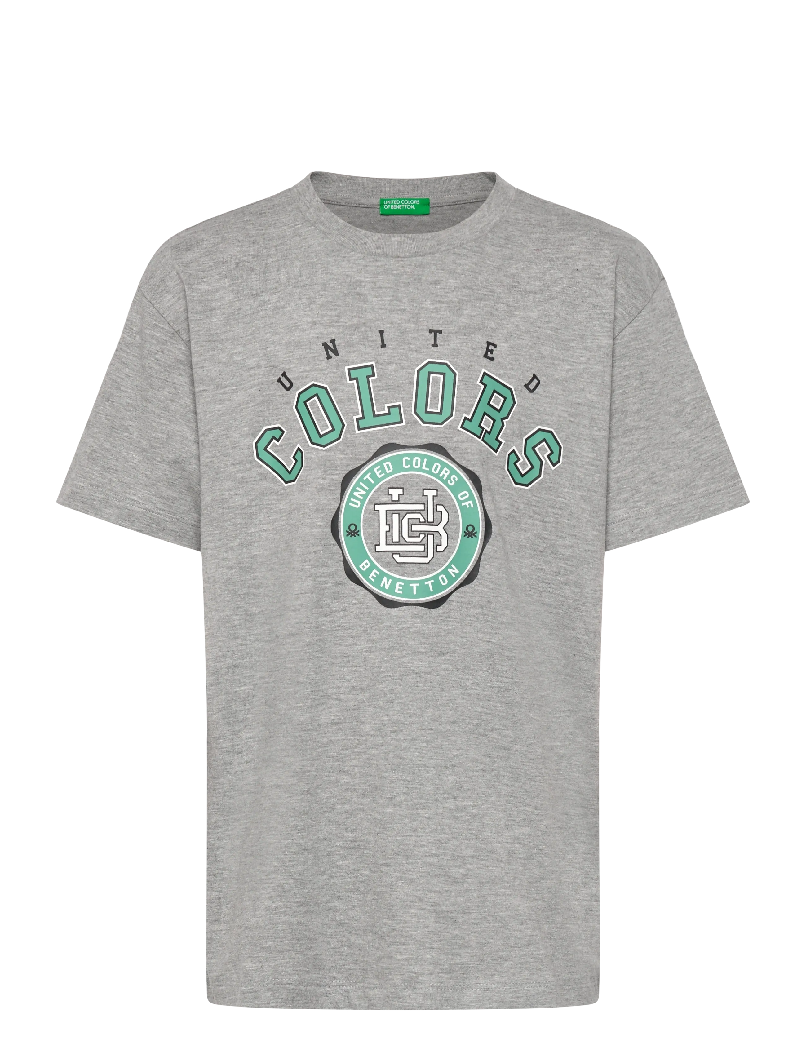 United Colors of Benetton T-Shirt, Børn, Grafisk T-shirt, Grå, Str: 122