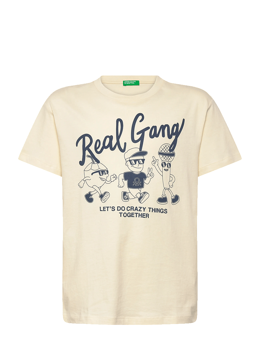 United Colors of Benetton - T-SHIRT - kortärmade t-shirts - beige - 0