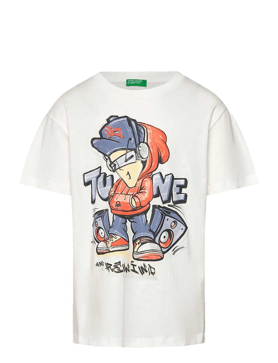 United Colors of Benetton - T-SHIRT - kortærmede t-shirts - white - 0