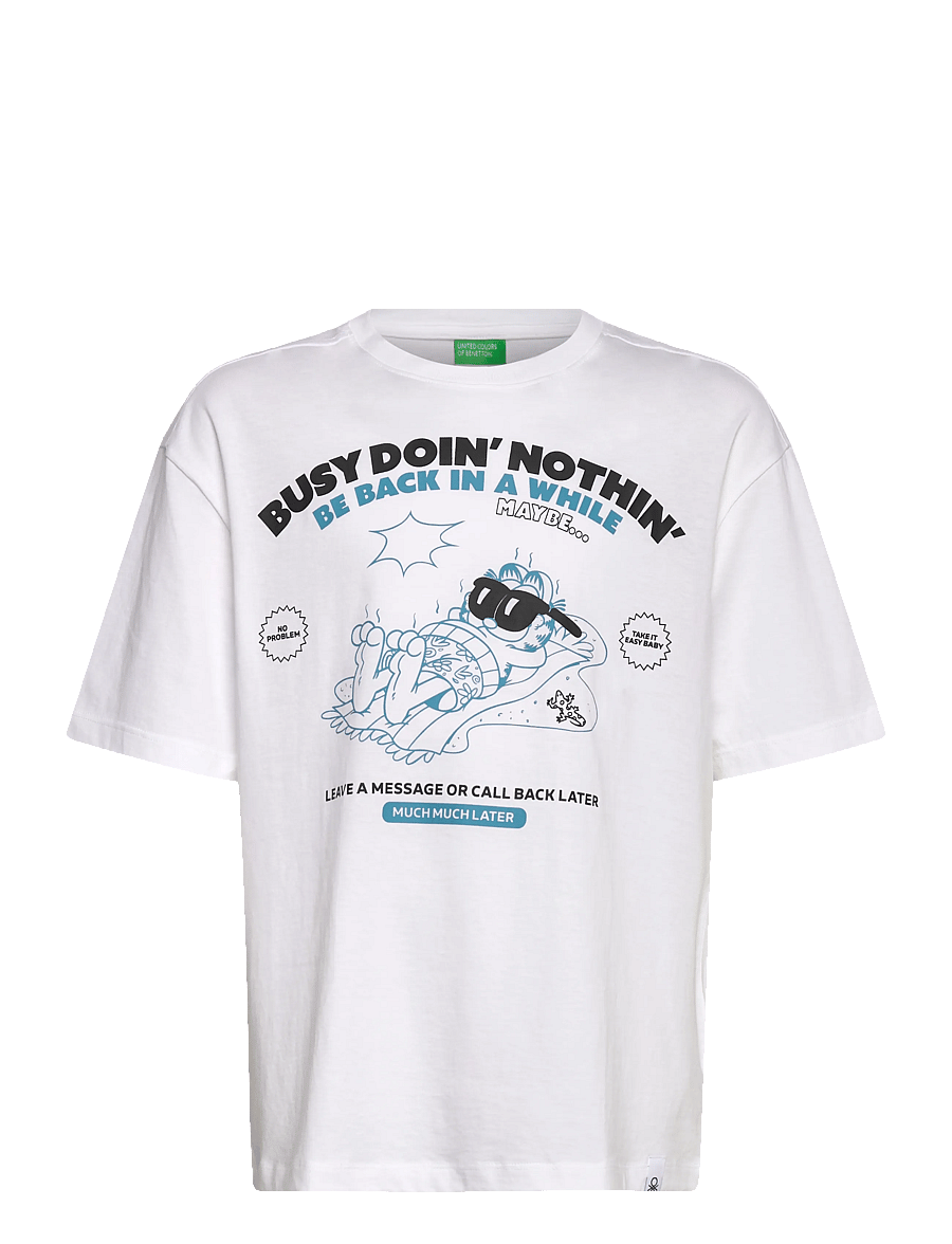 United Colors of Benetton - T-SHIRT - t-shirts à manches courtes - white - 0