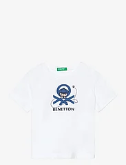 United Colors of Benetton - T-SHIRT - marškinėliai trumpomis rankovėmis - optical white blue print - 0