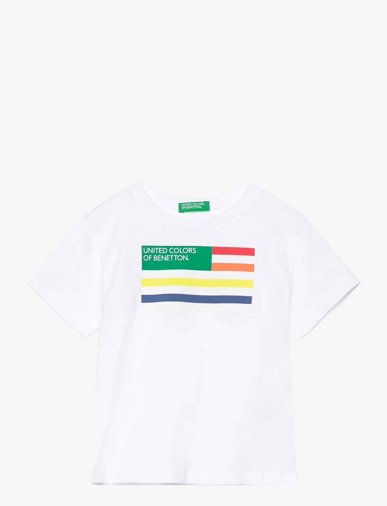 United Colors of Benetton - T-SHIRT - lyhythihaiset t-paidat - optical white coloured print - 0