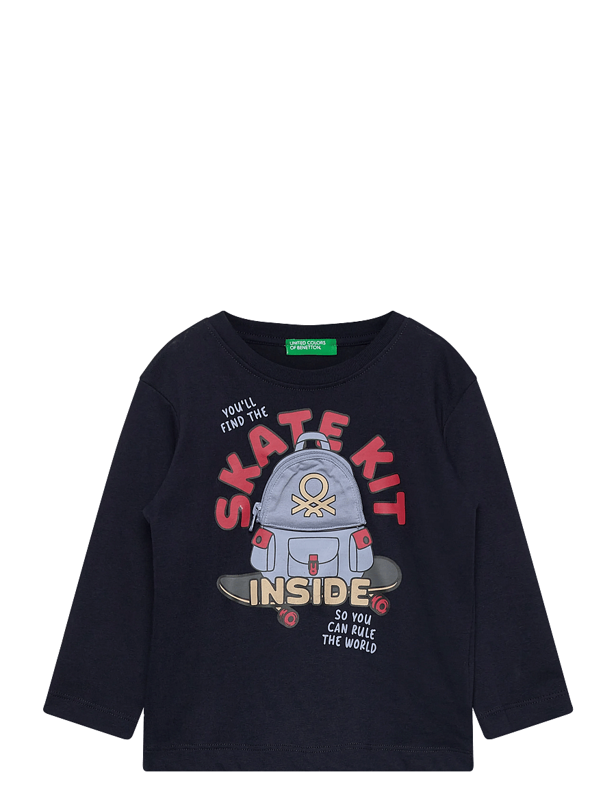 United Colors of Benetton - T-SHIRT L/S - t-shirts à manches longues - blue - 0