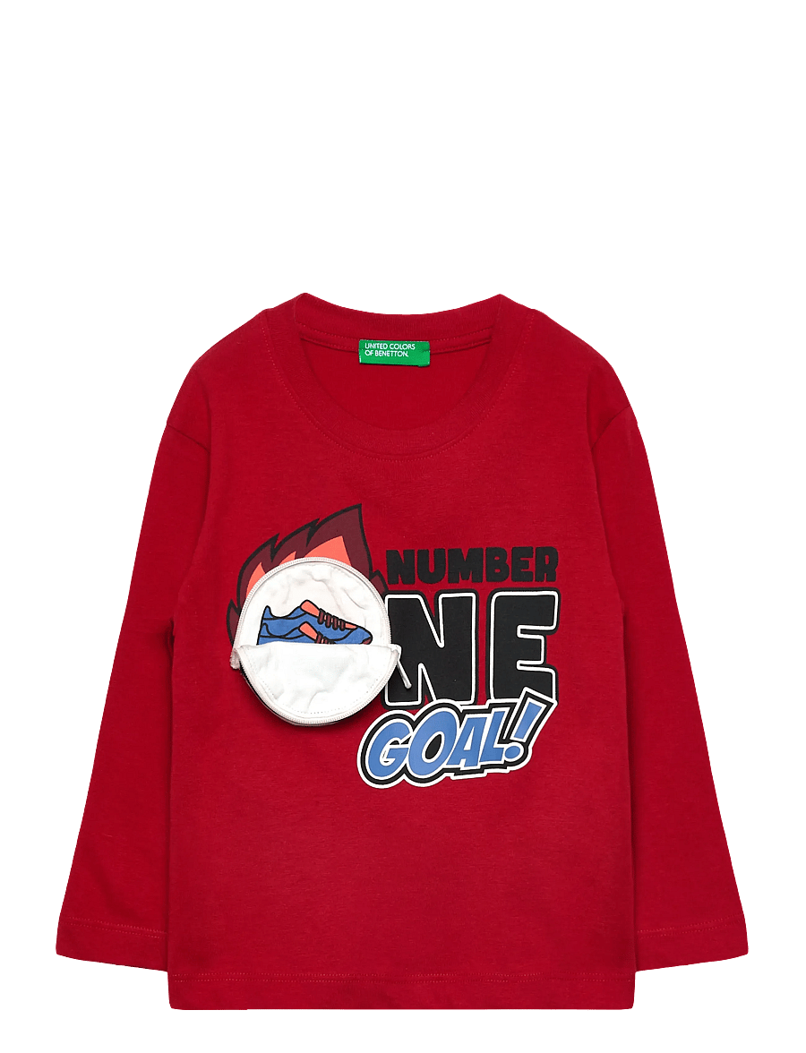 United Colors of Benetton - T-SHIRT L/S - t-shirts à manches longues - red - 0