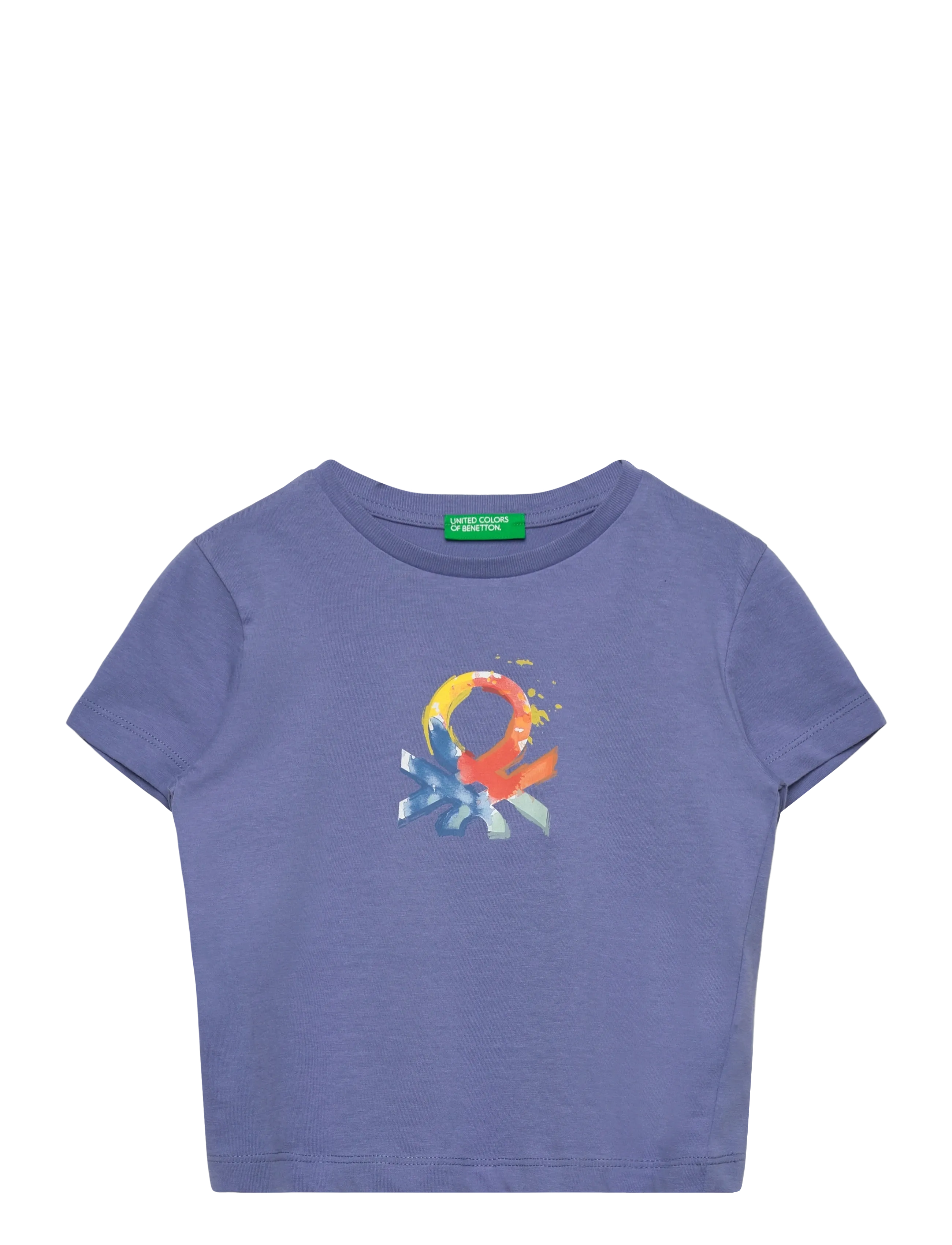 United Colors of Benetton T-Shirt, Børn, Logo T-Shirt, Blå, Str: 98
