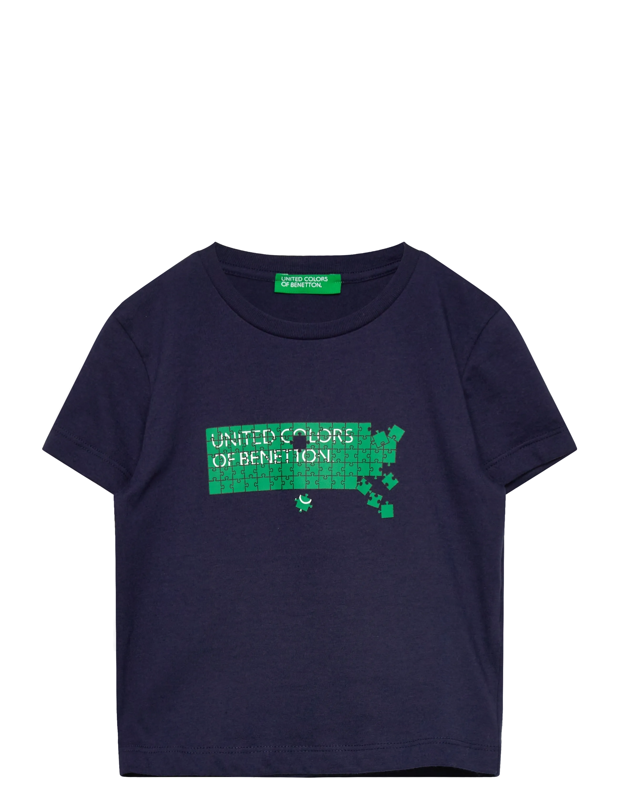 United Colors of Benetton T-Shirt, Børn, Logo T-Shirt, Navy, Str: 90
