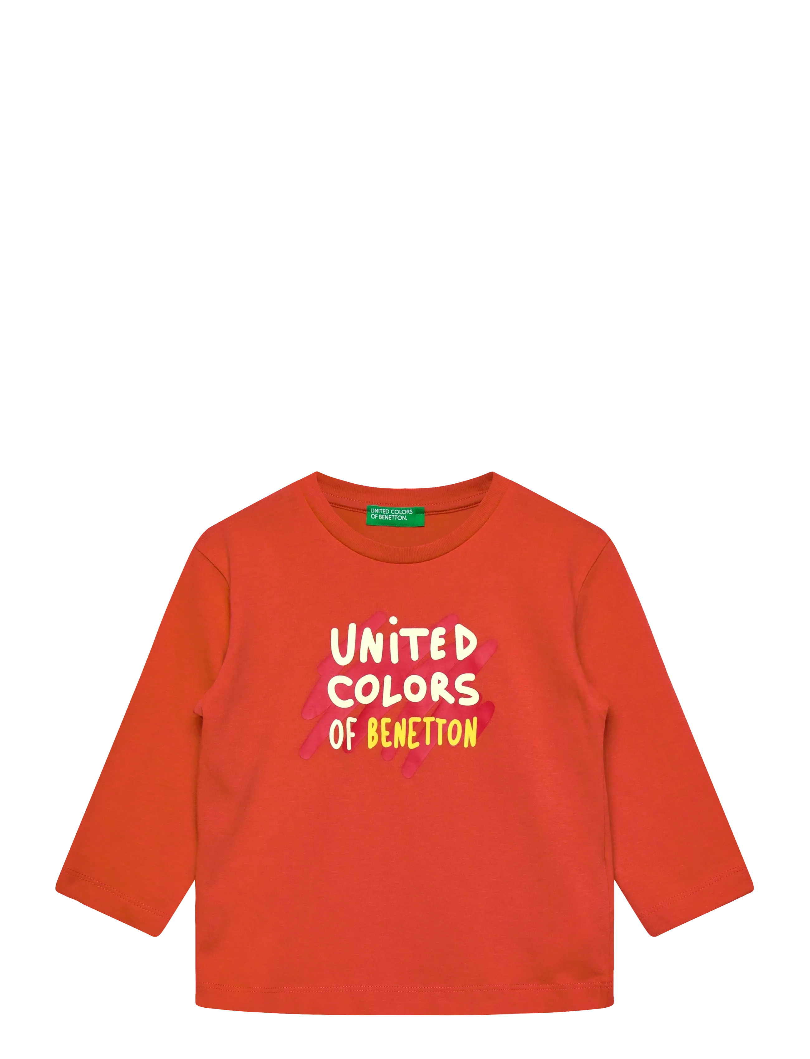 United Colors of Benetton T-Shirt L/S, 90, Red, T-Shirts > Langærmede T-shirts, Børn