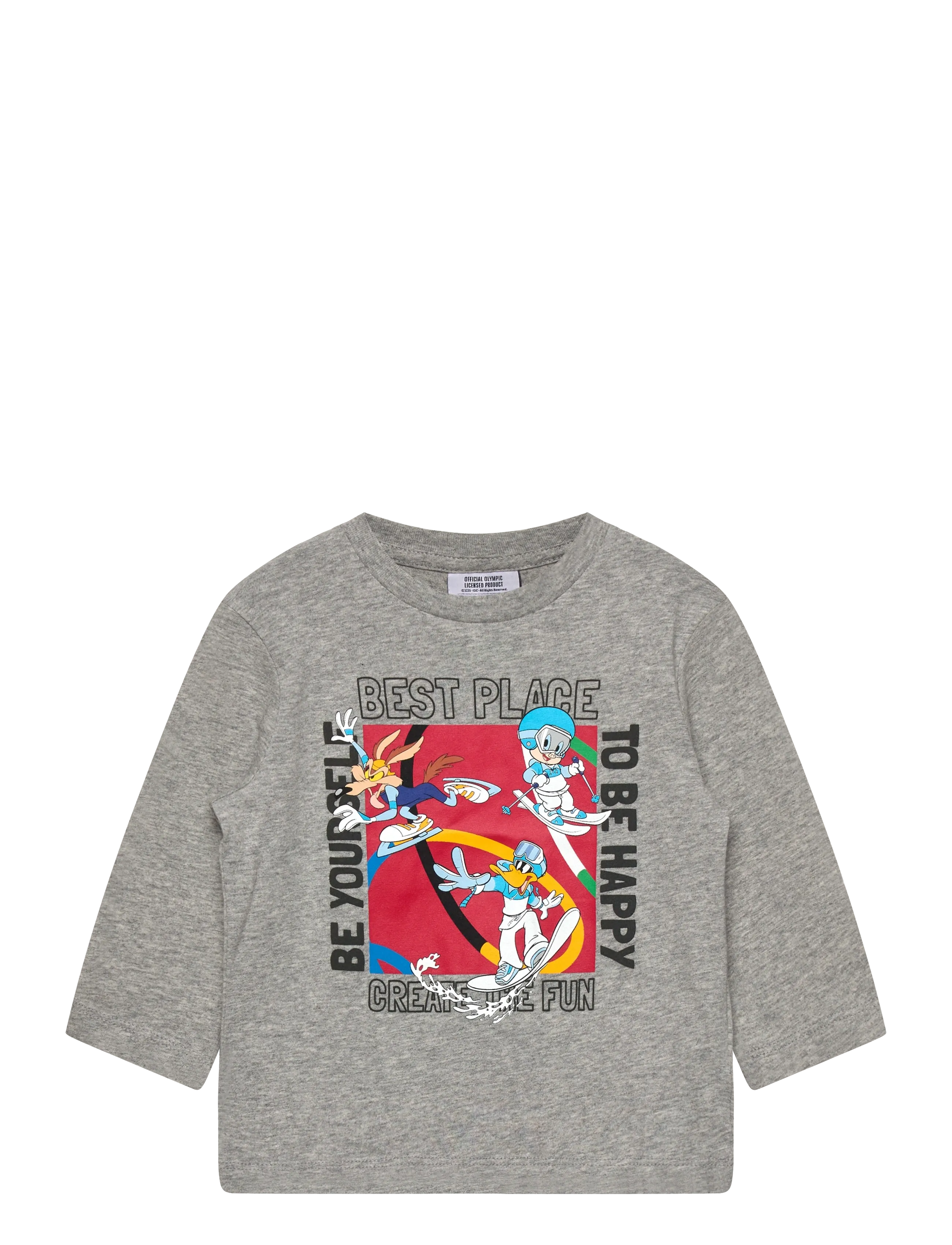 United Colors of Benetton T-Shirt L/S, 104, Grey, T-Shirts > Langærmede T-shirts, Børn