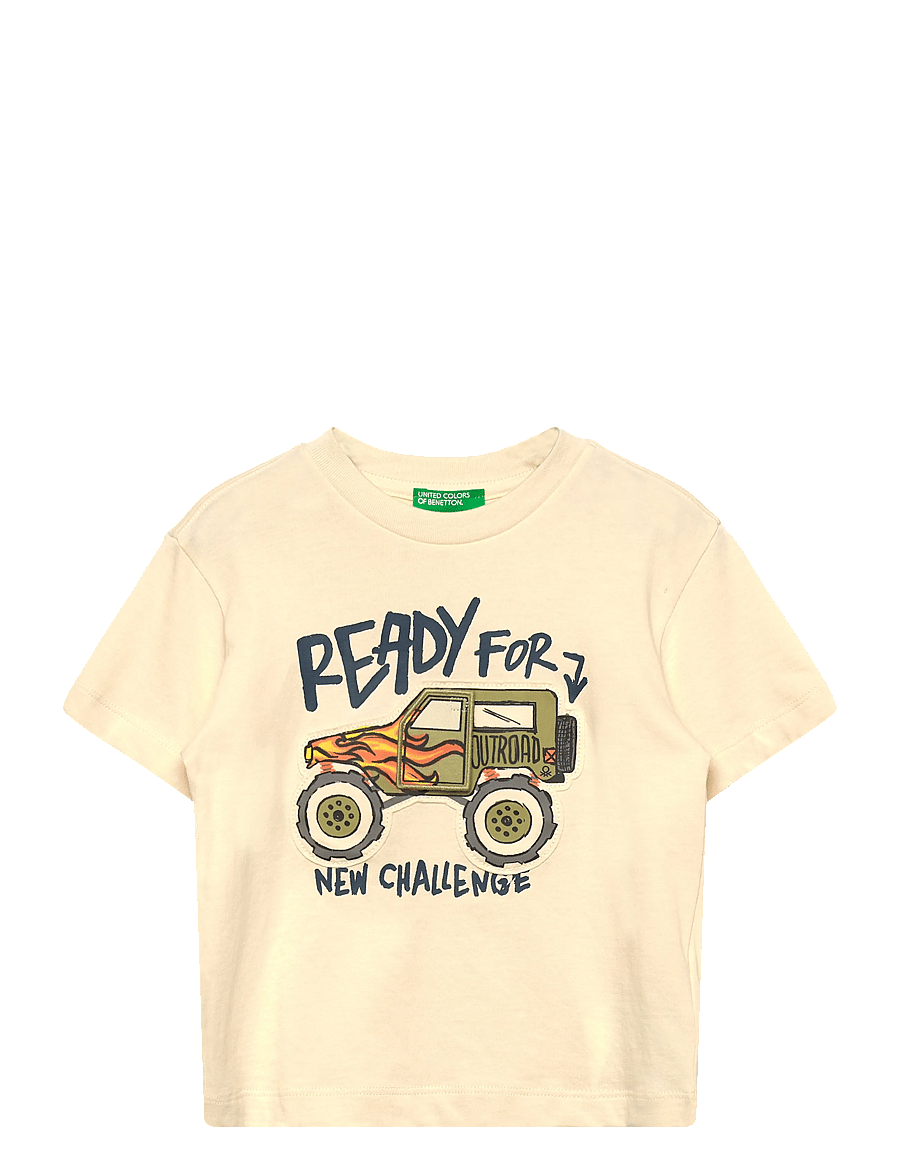 United Colors of Benetton - T-SHIRT - t-shirts à manches courtes - beige - 0