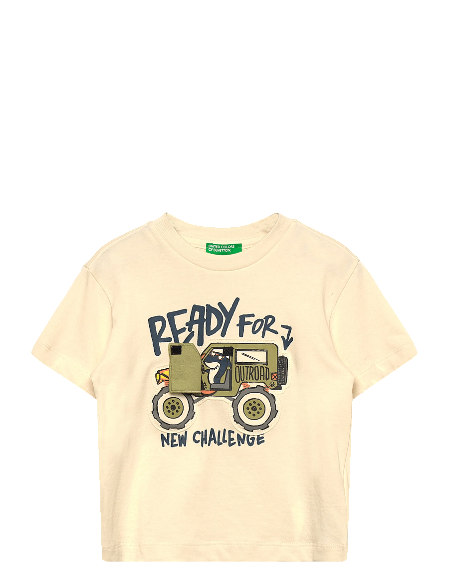 United Colors of Benetton - T-SHIRT - t-shirts à manches courtes - beige - 1