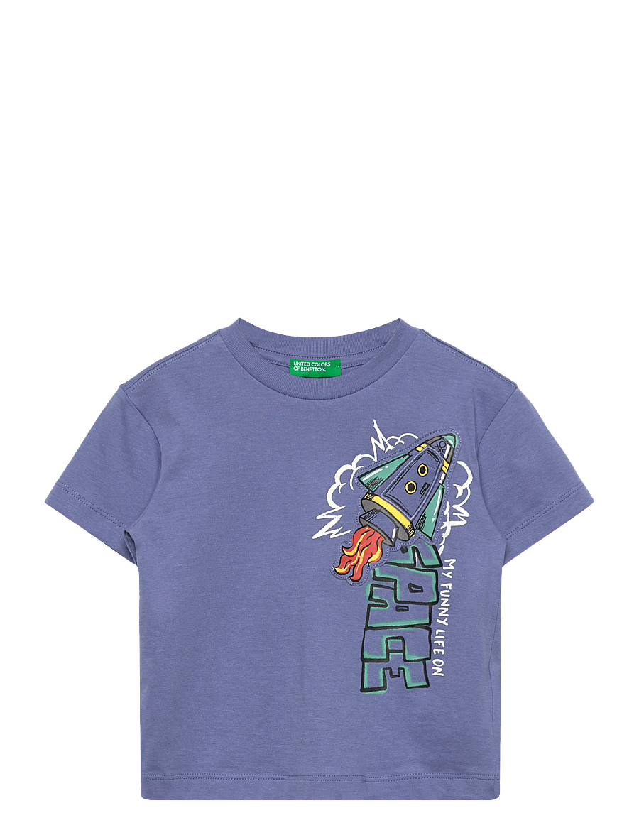 United Colors of Benetton - T-SHIRT - krótki rękaw - blue - 0