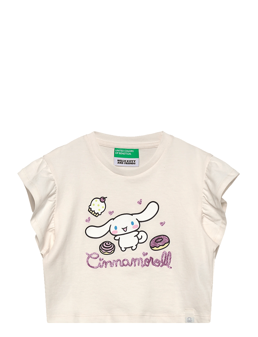 United Colors of Benetton - SWEATER - kurzärmelige - white - 0